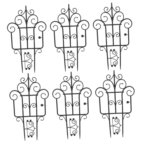 Toyvian 6feuilles Clôture De Jardin Plastique Clôture à Piquets Portable Bordure pour Massifs De Fleurs Temporaire pour Gazon Décoration De Jardin