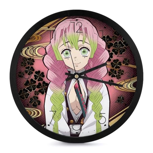 鬼滅の刃 掛け時計 壁掛け時計 アナログ 静音 連続秒針 掛時計 北欧 おしゃれ 円形 寝室 リビング 部屋飾り シンプルデザイン