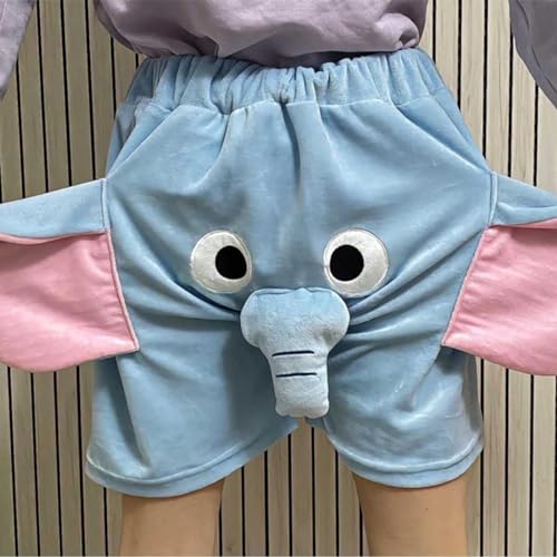 Jumbo Trunks Pajamas,Elephant Pajama Pants,Funny Elephant Shorts,Cute Pajama Bottoms Couple Loose Home Casual Pajama Shorts4