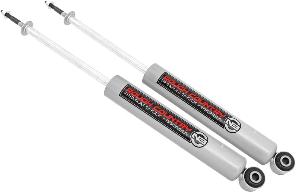 Rough Country N3 Front Shocks for Ram 2500 4WD (2014-2026) - Fits 2-3" Lift, Nitrogen-Charged Shock Absorbers for Smooth On & Off-Road Performance, Pair