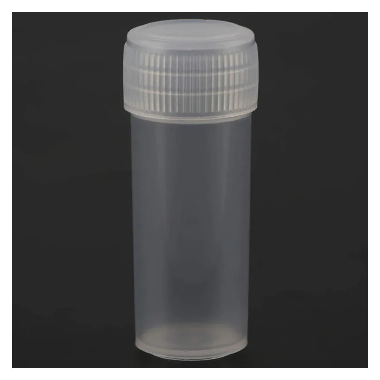100 tubos de ensayo de plástico de 5 ml, frascos de muestra for polvos, pequeños recipientes for pastillas y cápsulas con tapón de rosca.(PLASTIC_200PCS)