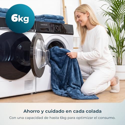 Miniatura 3 de Cecotec Lavadora 6 Kg Carga Frontal Bolero DressCode 6150 Inverter A HairCatch Kit. 1650W, 1000 rpm, 12 programas, Motor Inverter Plus, Steam Max, Drum Clean, Delay Start y Child Lock.