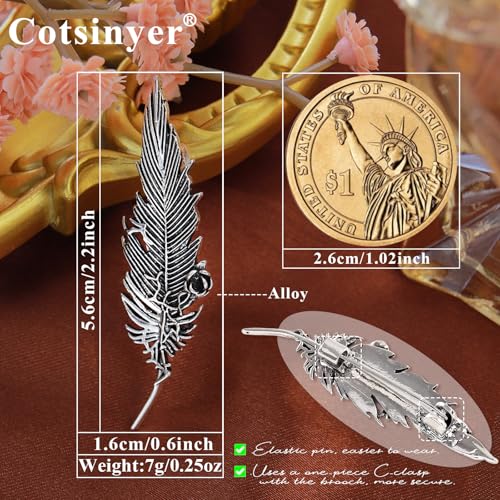 Image of Plated Classic Rose Flower Feather Brooches and Pins for Women Men Fashion Jewelry Delicate Leaf Lapel Dress Accessories Boutonniere Corsage Hat Bag Suit Tie Wedding small,simple