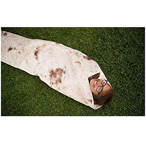 Couverture Tortilla Mexicaine 120cm jeté de lit flanelle molleton