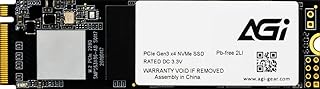 AGI 512GB AI198 Internal SSD, PCIe NVMe M.2 Gen3x4 SLC Caching 3D TLC NAND Flash Internal Solid State Drive SSD (R/W Speed up to 2100/1550 MBs) PC/Laptop Memory and Storage Upgrade