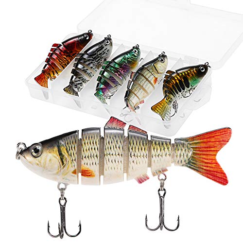 Iscas de pesca, Andoer Conjunto de 5 unidades de iscas de pesca 10 cm 20g isca dura Isca dura Armadu