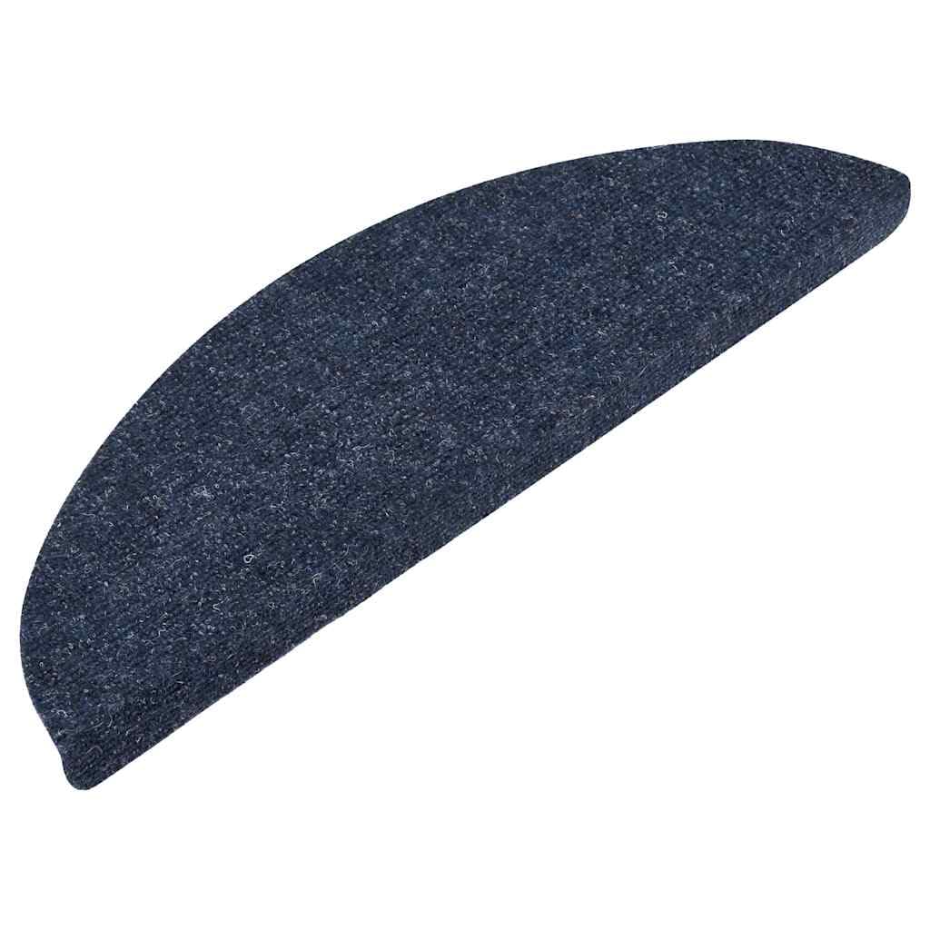 Maty Na Schody Samoprzylepne 30 Szt. Niebieskie 56x17x3 cm z Filcu