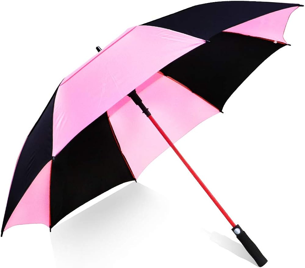 ZOMAKE Windproof Golf Umbrella, 62 inch Large Umbrella for Rain Double Canopy Automatic Open Vented Stick Umbrellas : Clothing