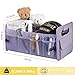 JiatuA Car Trunk Organizers and Storage for SUV, Collapsible Multi Compartment Container Box Adjustable Car Accessories for Women Men, Light Purple