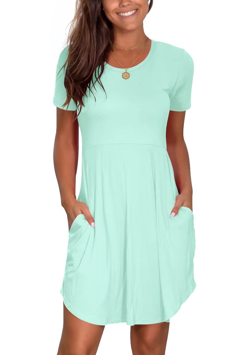 Nova In Sky Women's 2026 Casual Dresses Short Sleeve Summer Dress Loose Fit Sundress with Pockets
