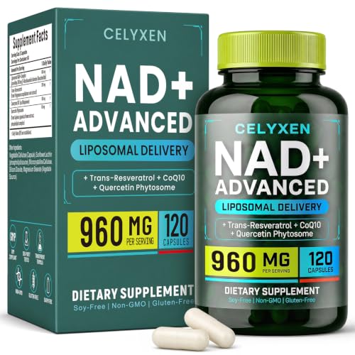 CELYXEN NAD+ Supplement 960mg per Serving, 120 Capsules, 60 Servings