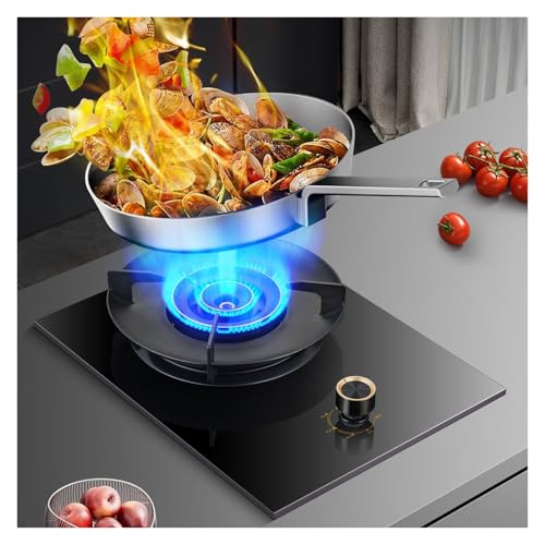 BZJPRFC Estufa De Gas Portátil,Cocina De Gas For Camping De 5,0 KW,Reguladores Interiores De Catering De Acero Inoxidable,con Protección contra Llamas Rejilla For Ollas De Hierro Fundido(Black,LPG)