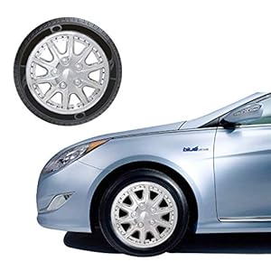 Oshotto Premium OSHO-WC044C 13-inch Black Chrome Finish Universal Fitting-Push Type Car Wheel Cover (Set of 4)