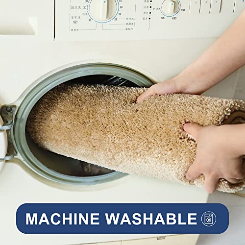 Cosy Homeer Bath Rugs For Bathroom Extra Thick - Anti-Slip Bath Mats Soft Plush Yarn Shaggy 100% Strong Mirco Polyeste Mat Living Room Bedroom Mat Floor Water Absorbent(Beige,20X32 - Inches) #TOP5