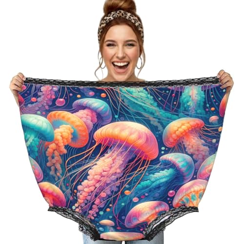 Culotte surdimensionnée pour grand-mère motif poisson gag gift noir