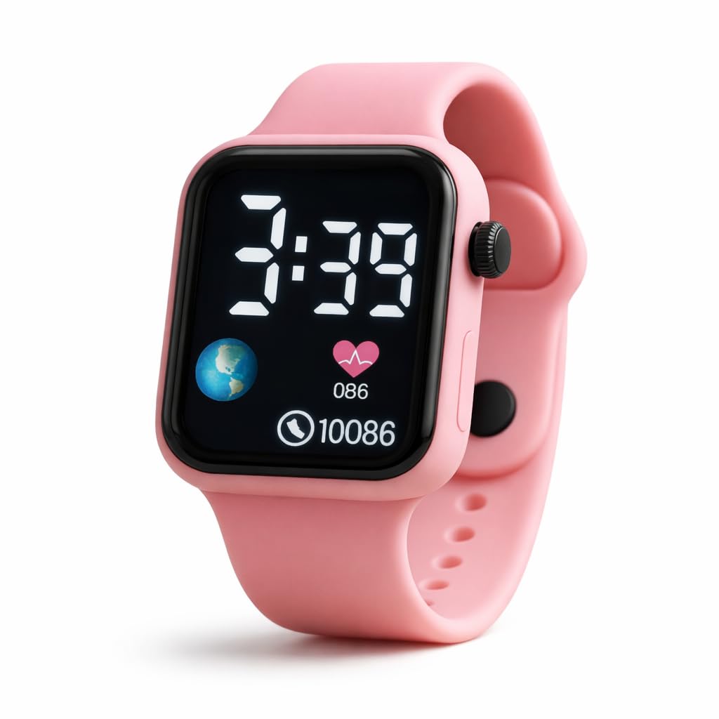 Matrix Junior Luminous LED Display Digital Watch | Water Proof | Silicone Strap | for Boy & Girls (Teal)