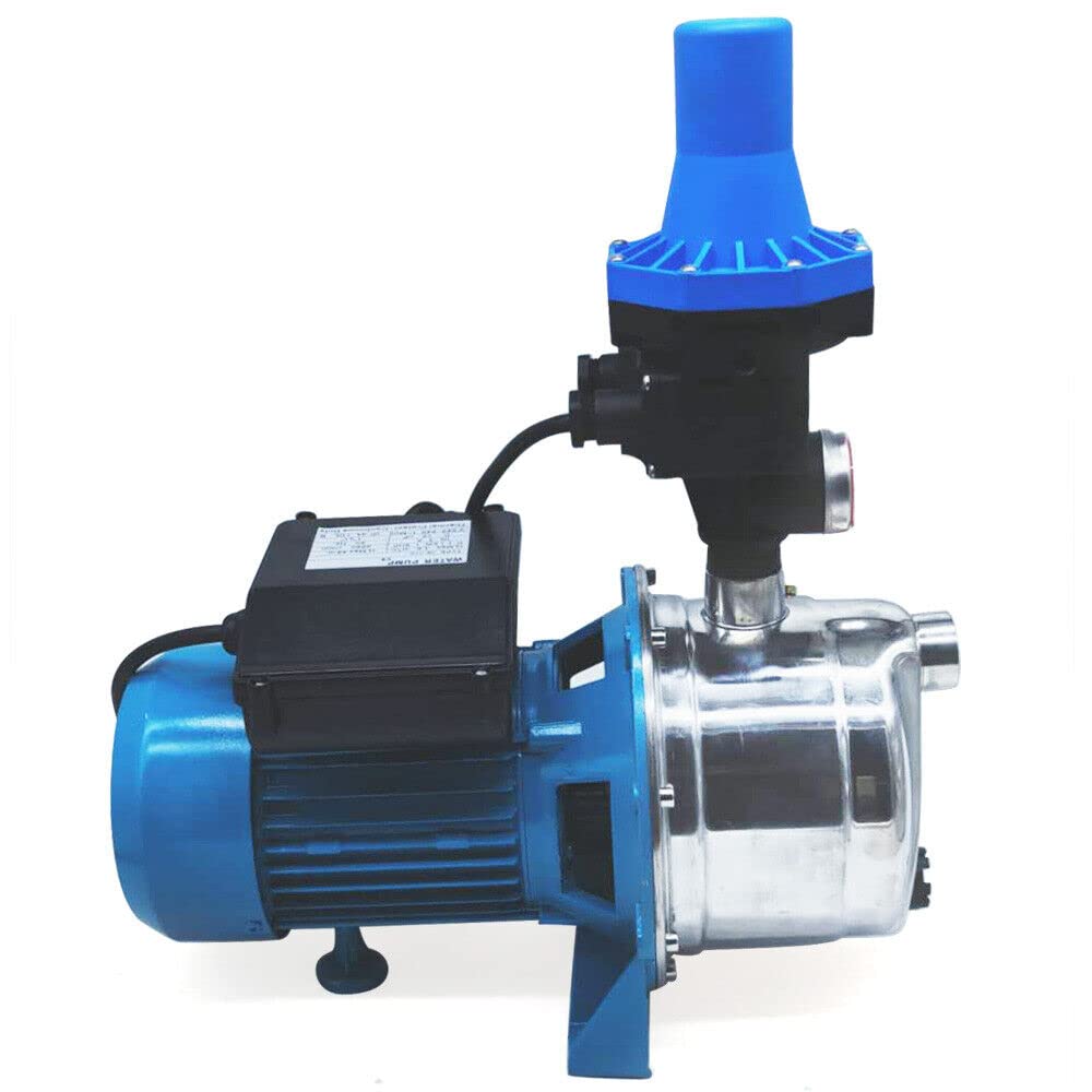 Pompa acqua domestica Pompa da giardino Pompa centrifuga DiLiBee 1100 W 3600 l/h 50 m Altezza di mandata Blu Moderno Ottone IP44