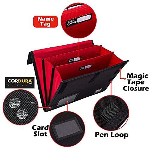 Rough Enough Expanding File Document Folder Bag Accordian File Organizer Accordion Filing Folders Case Portable Portfolio For School Office Travel In Black Cordura #TOP1