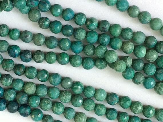 Chrysocolla perles rondes pour créer votre collier bohème chic
