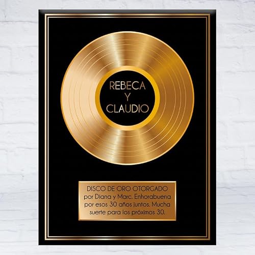 Miniatura 5 de Calle Del Regalo Productos Decorativos Disco En Pvc Placa Para Hombres Y Mujeres Personalizado Con Nombre Y Dedicatoria