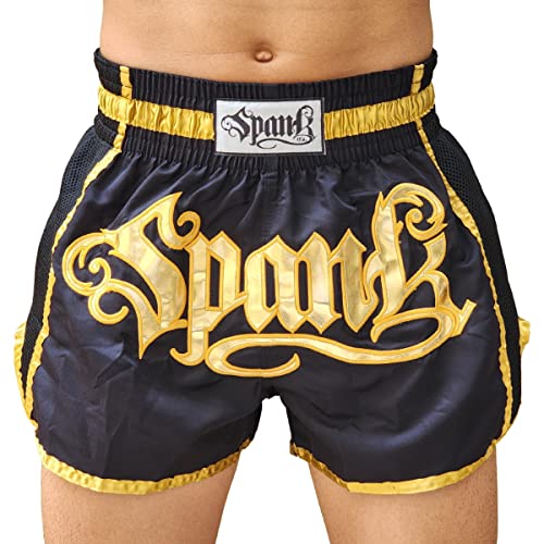 Short Calção de Muay Thai Modelagem Tailandesa - Spank (Dourado, M)