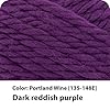 Lion Brand Yarn Hometown Yarn, Super-Bulky Yarn for Knitting, Crocheting, and Crafting, 3 Pack, Portland Wine #1