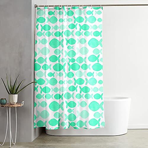 Rideau de douche 180x200cm polyester anti moisissure KnSam vert - 3