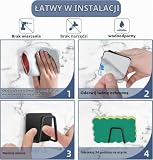 Guidre Uchwyt na gąbkę do kuchni i naczyń, haczyk z stali nierdzewnej 304, samoprzylepny, praktyczne akcesoria do zlewozmywaka, organizator dla kuchni i łazienki