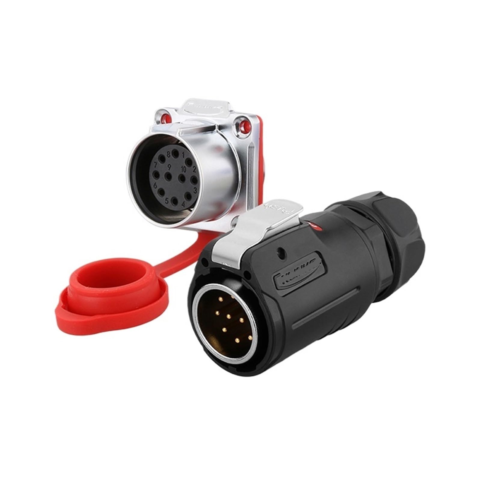 Connecteur industriel 10 pôles LP24 avec étanchéité renforcée