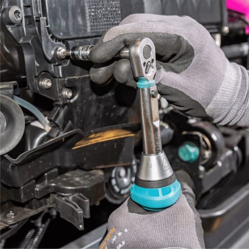 Image of HAZET Torque Wrench 5107-3CT,1-9Nm, Output: Square 6.3 Mm (1 /4 Inch), Tolerance: 4%, 20 Teeth (Operating Angle 18 Degrees) I User-Friendly Reversible Ratchet for Car and Bicycle I 9.21 Inches