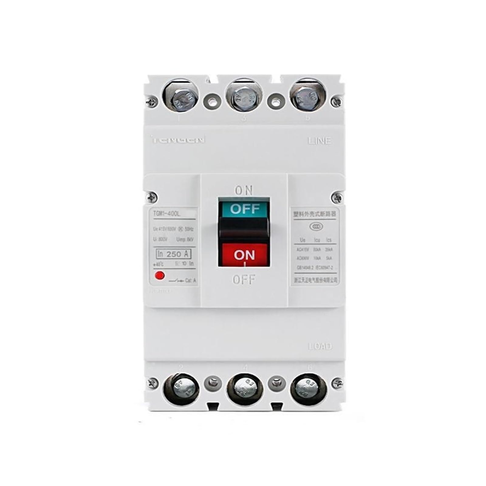 Disjoncteur de protection de moteur TGM1 TGM1-400L/33202 315A boîtier plastique