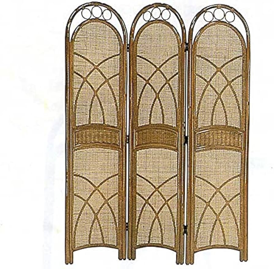 籐編み　パーテーション　間仕切り　コクシグル　フレンチグレー　3連 Amazon｜籐スクリーン (3連)｜間仕切り・スクリーン オンライン通販