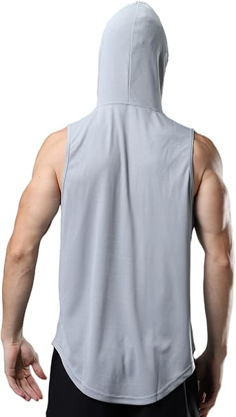 Mens Workout Tank Top Muscle Shirts Bodybuilding Gym Sleeveless Hoodie