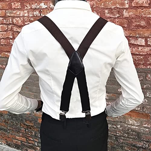 Bretelles Homme Aomig Larges 3.5cm - Réglables En X - Rouges - Neuves Avec étiquettes