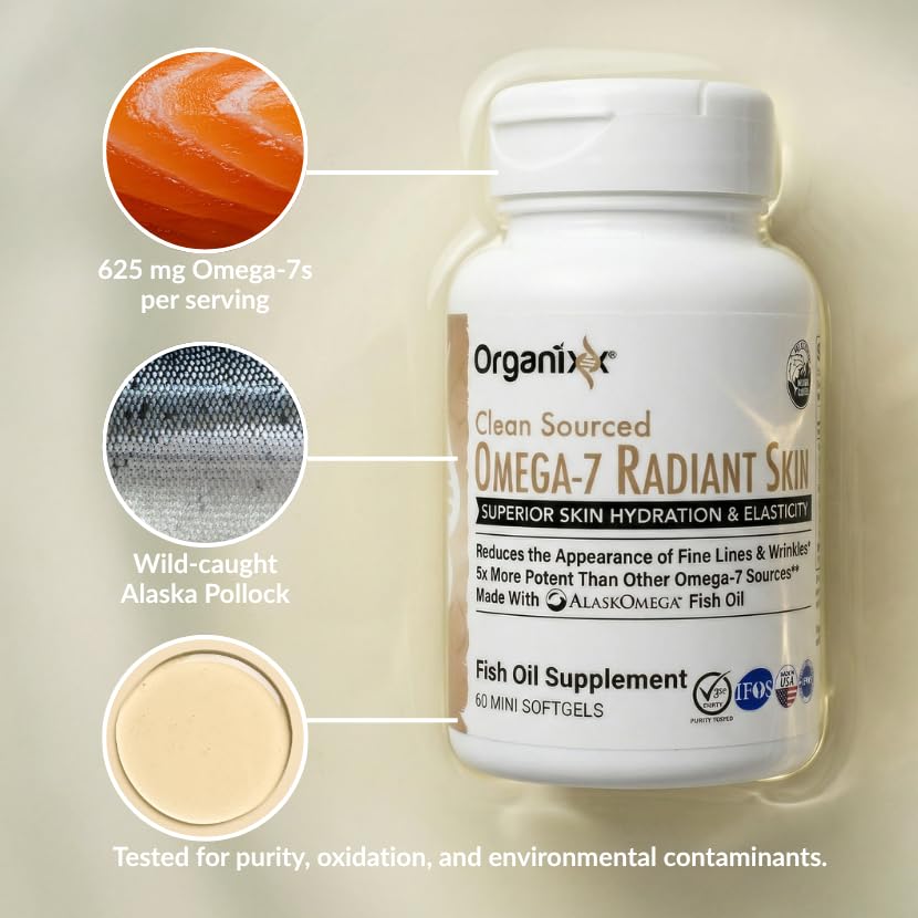 Organixx Omega 7 Radiant Skin Softgels
