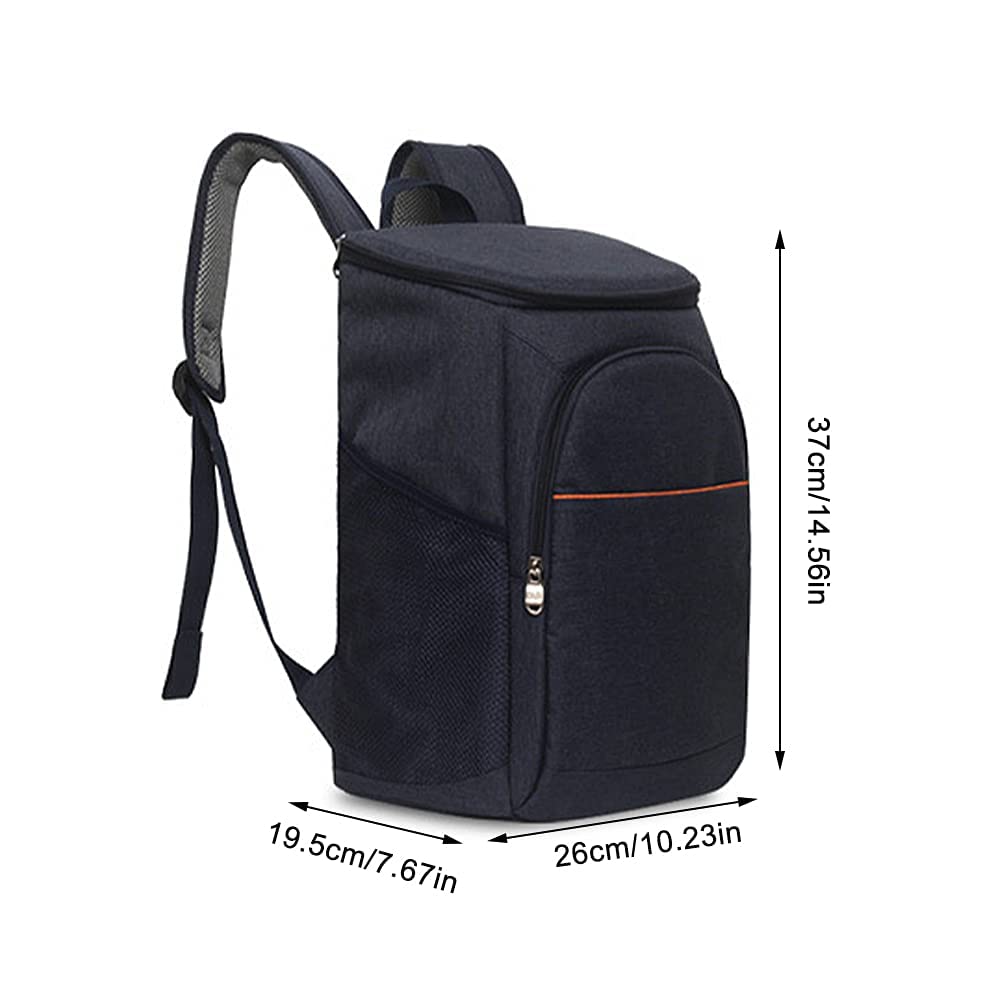Doppeldecker weicher Kühlrucksack mit hartem Innenfutter, Wärmedämmtasche Oxford wasserdichte Lunchbox Isoliertasche Leichter Rucksack für Camping BBQ Familie Outdoor-Aktivitäten