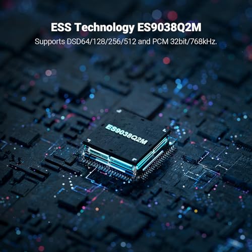 Image of Fosi Audio DS1 USB C DAC Headphone Amp DSD512 ES9038Q2M HiFi Mini Audio Adapter Supports 32bit /768kHz with 4.4MM and 3.5MM Dual Headphones Outputs Compatible with Smartphones /Laptop /PC /Music Players