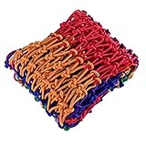 Red de escalada, escalada infantil exterior, red de protección, red de cuerda, puente de mono, red de protección infantil, juegos al aire libre, red de seguridad (5 x 9 m/16,4 x 29,52 pies)