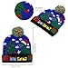 COSYOO Christmas Beanie Hat Cartoon Pattern Winter Warm Hat Knit Beanie for Kids Adults Blue