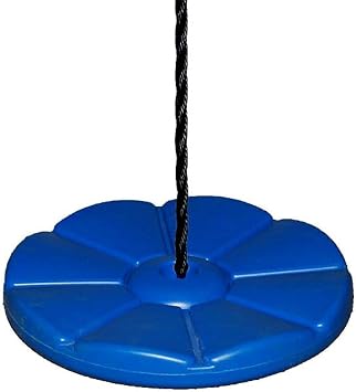 Playkids Disc Swing with 11 Foot Rope - Swing Set Playground Blue