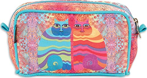 Women s Laurel Burch, Rainbow Felines Cosmetic Bag CAT PRINT NS