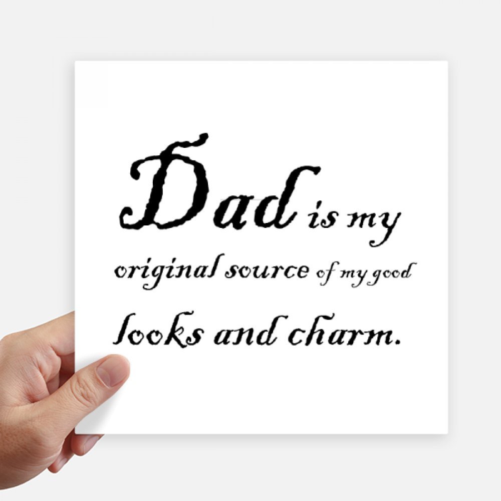 Decora tu moto y maleta viajera con estas pegatinas cuadradas grandes de 20cm con frase de papá