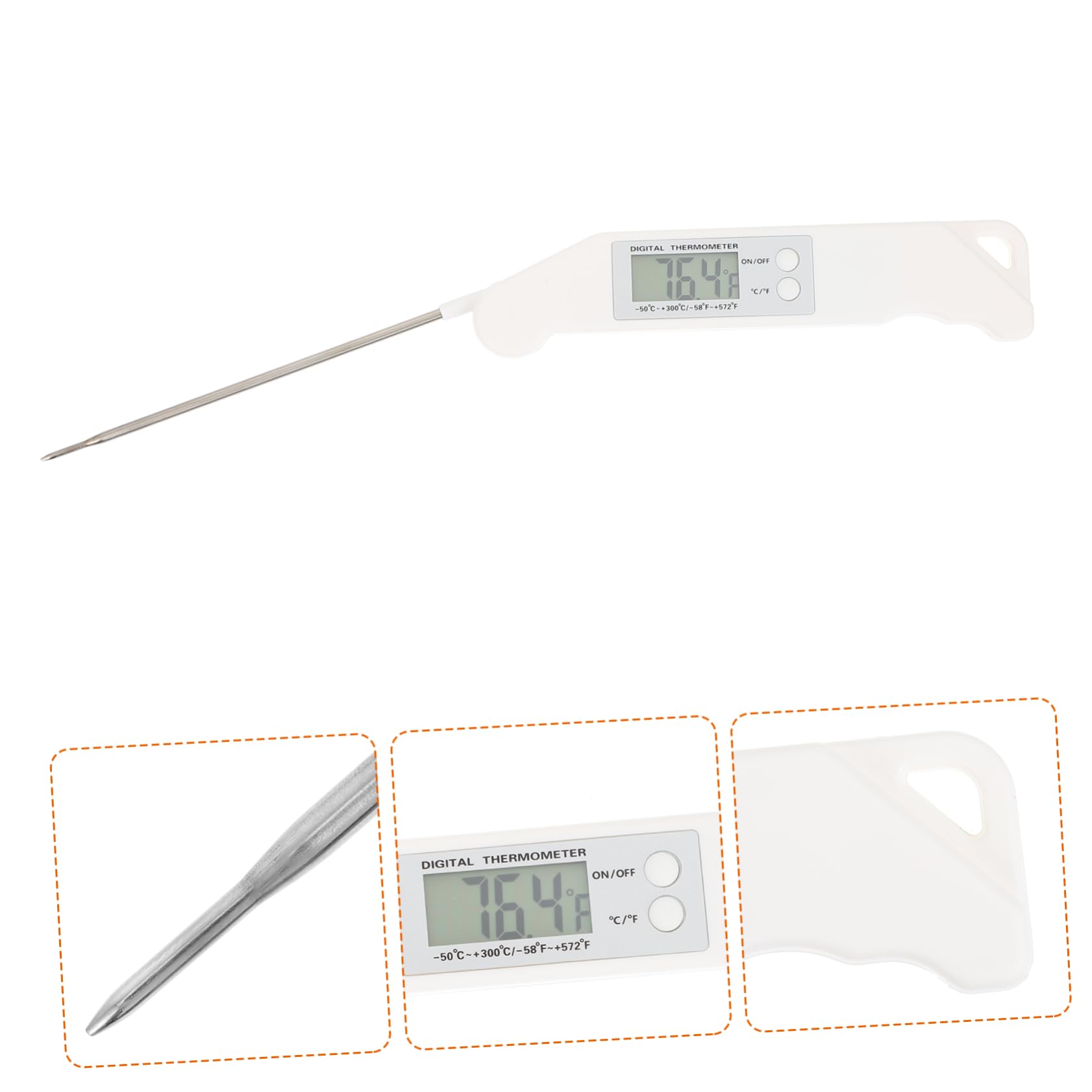 IMIKEYA 3 Pezzi Digitale Carne Cucinare Carne Impermeabile Cucina Griglia Abs