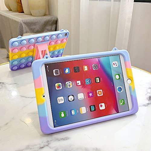 XZC Push Pop Fidget Toys Case for Samsung Galaxy Tab A7 10.4 2020 SM-T500/505/507 Silicone Shockproof Tablet Cover with Fold Kickstand and Lanyard (for Samsung Galaxy Tab A7 10.4)