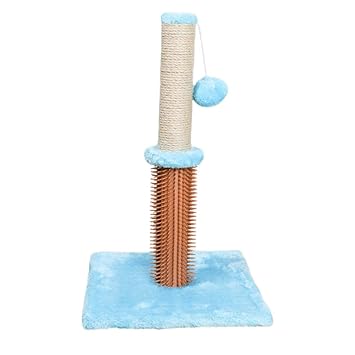 Aswadh Cat Scratching Post Furniture Bed Pet Post Activity Centre Kitten Blue