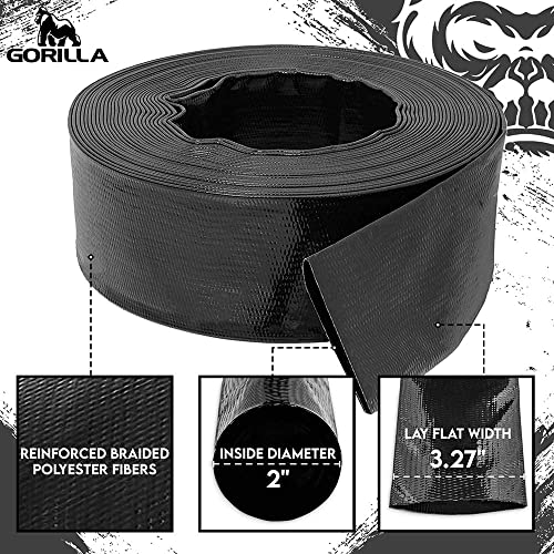 Gorilla Swimming Pool Backwash Hose With Clamp - Extra Heavy Duty - Weather And Chemical Resistant (50 Ft) #TOP1