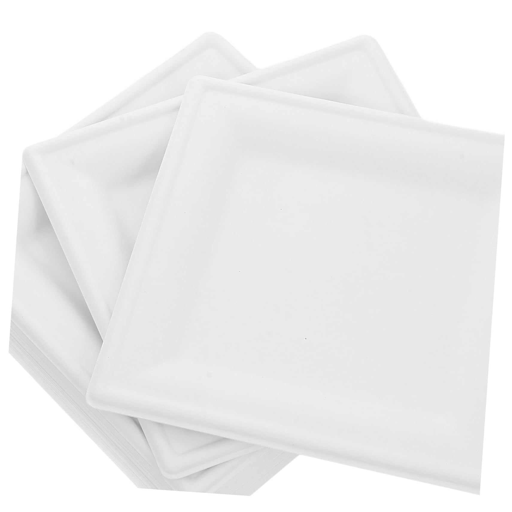 Platos de Papel Desechables Blancos para Bodas y Celebraciones, Paquete de 50 Unidades, Diseño Moderno, Material de Papel Resistente y Apto para Microondas