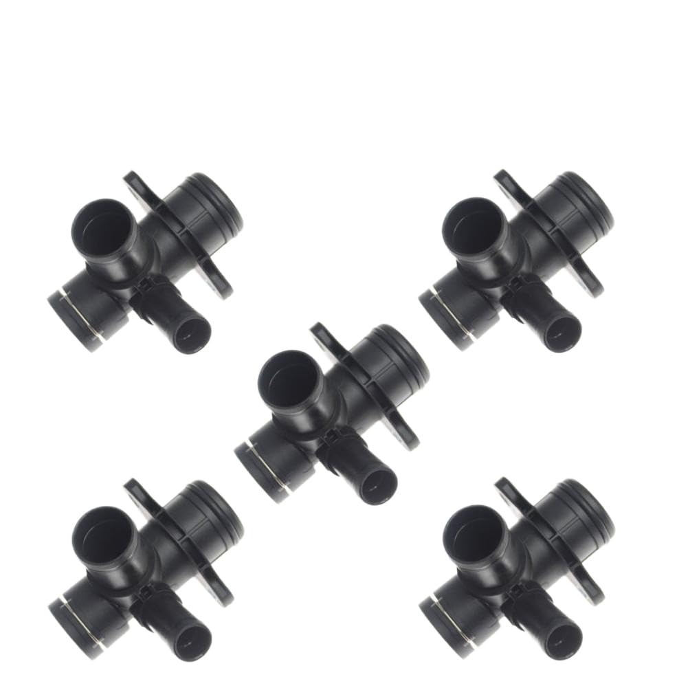 Filwy Onecolor 5 Pcs Thermostat Coolant Flange Cm5g8a529ga Compatible With Ford Focus Mk3 Mondeo Mk5 C-Max B-Max Tourneo Connect 1.0
