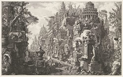 Impression sur toile affiches et gravures Piranesi peinture salon 60x90cm