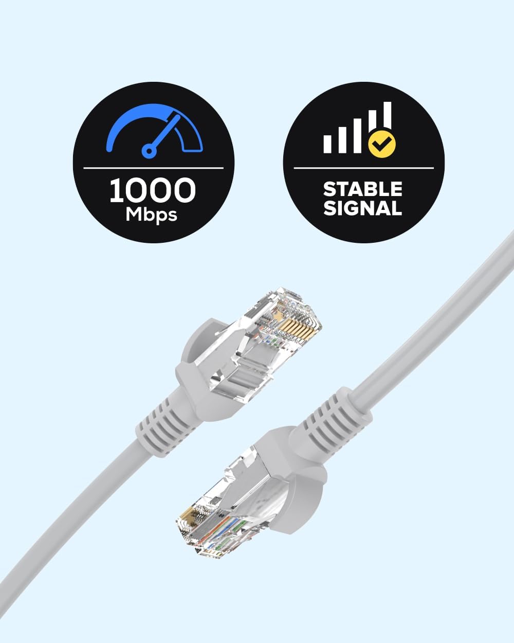 ANNKE 100 FT Cat5e Internet High-Speed Network Cable, Ethernet Cables Special Design for PoE IP Camera and NVR Security System System, etc., Compatible for Outdoor/Indoor Use
